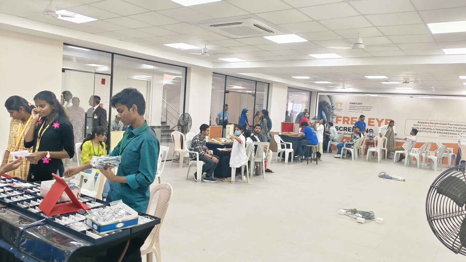 Free Eye Screening Camp at VNRVJIET (Vallurupalli Nageswara Rao Vignana Jyothi Institute of Engineering & Technology)
